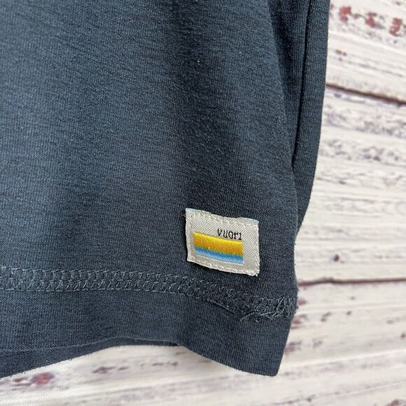 Vuori Strato Tech Shirt Mens XL Navy Blue Heather Performance Crewneck Athletic - Picture 3 of 8